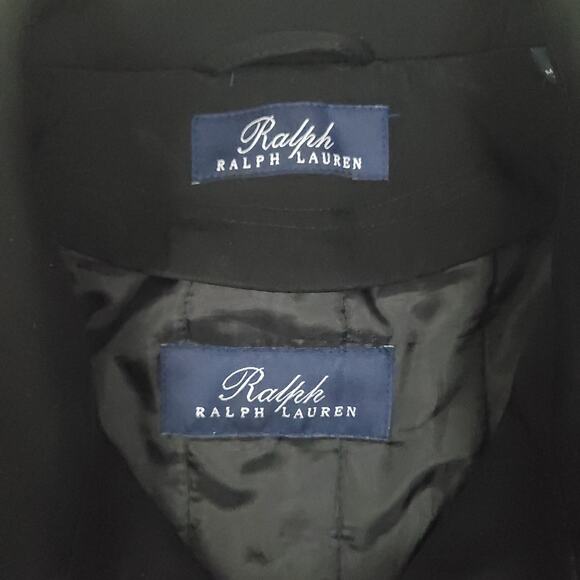 Vintage 90s Ralph Ralph Lauren Men's Overcoat w/ Removable Lining Black - Picture 4 of 16